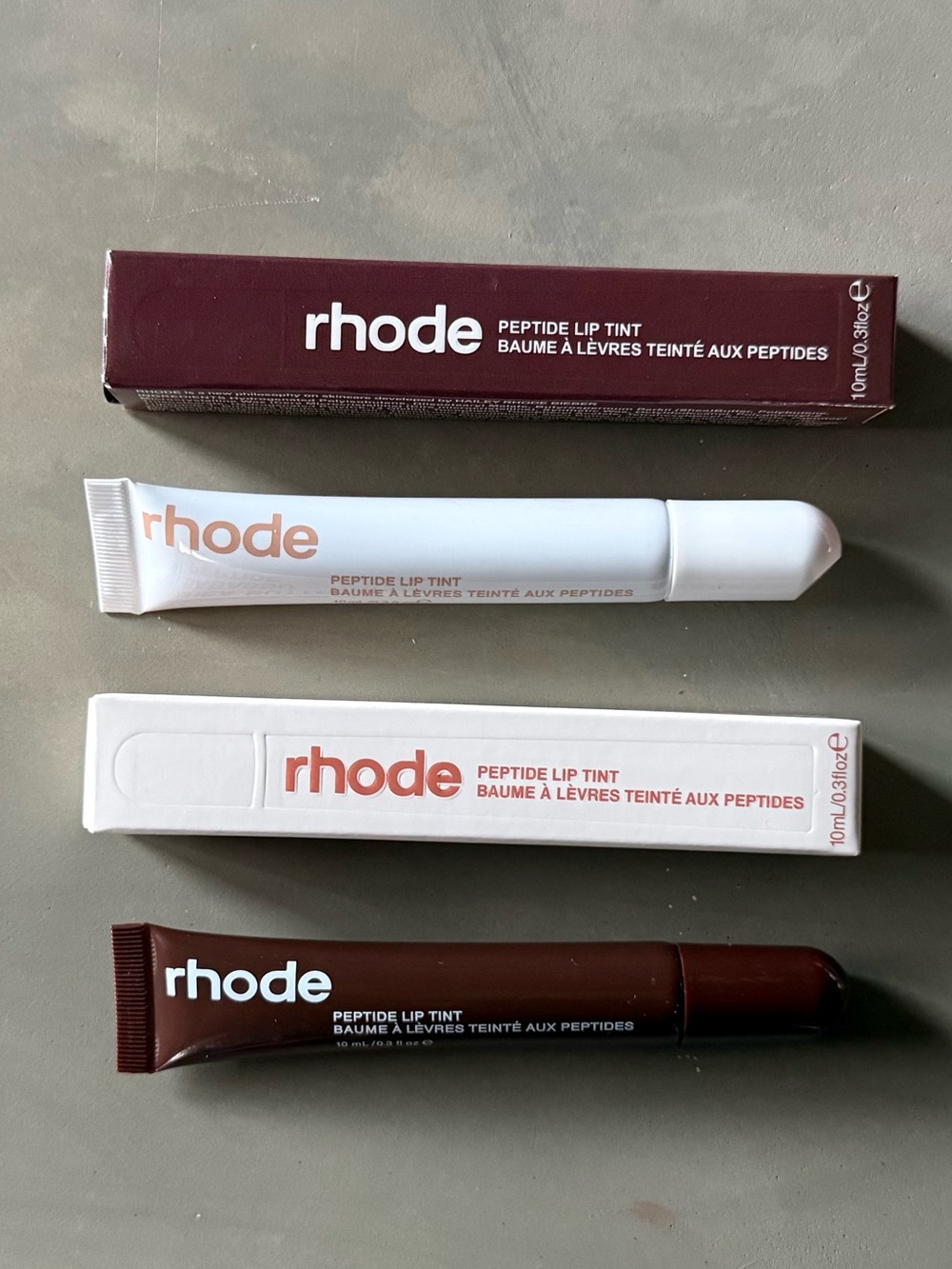 rhode skin Peptide Lip Tint Set - Espresso + Cinnamon Roll